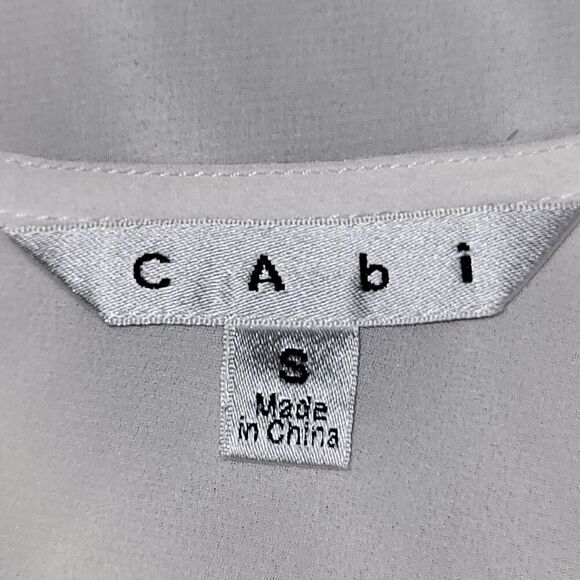 CAbi #938 Small Rosewater & White Ladylike Sheer Top Paisley & Geometric Design - Picture 2 of 15